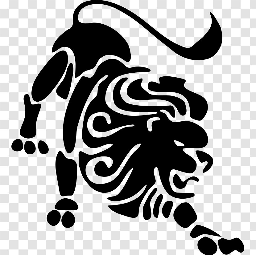 Lion Drawing - Calligraphy - Symbol Bovine Transparent PNG