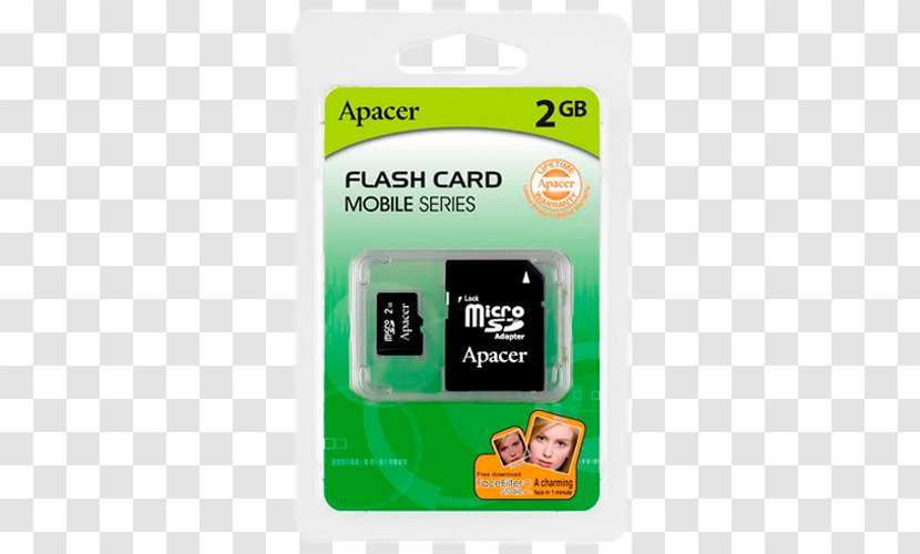 Flash Memory Cards Apacer MicroSD Secure Digital - Electronics Accessory Transparent PNG