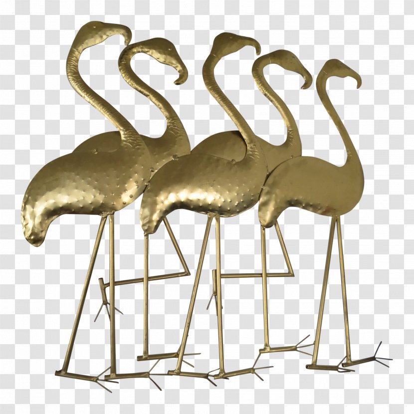 Art Deco Gold Flamingo Metal - Bird - Billard Flyer Transparent PNG