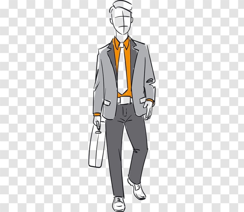 Drawing Pixabay Business - Cartoon - Hand-painted Businessman Transparent PNG