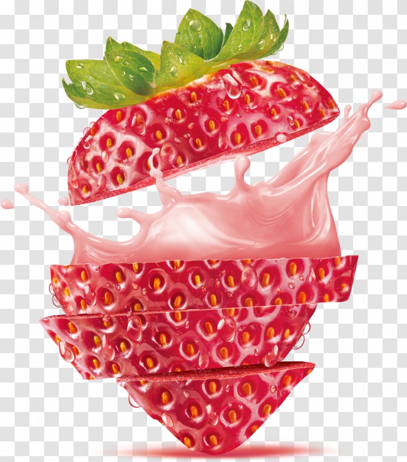 Juice Strawberry Breakfast Cereal Flavor - Fruit - Free Splash Matting Transparent PNG