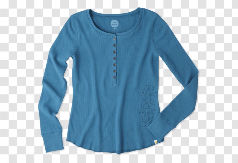 Long-sleeved T-shirt Blouse Button Transparent PNG