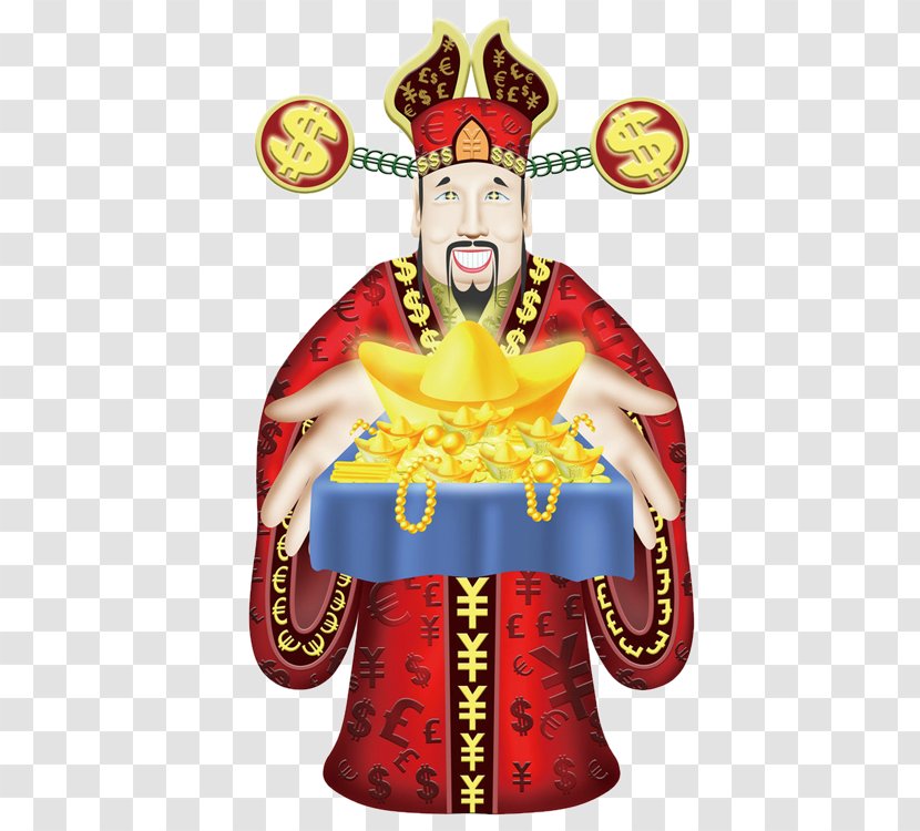 Wealth Caishen - Art - God Of In The Hands Gold Transparent PNG