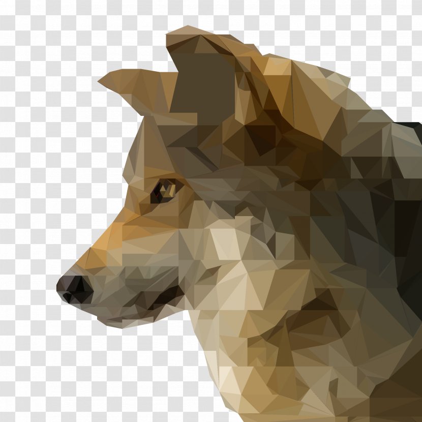 Dog Low Poly DeviantArt Digital Art - Like Mammal - Polygon Transparent PNG