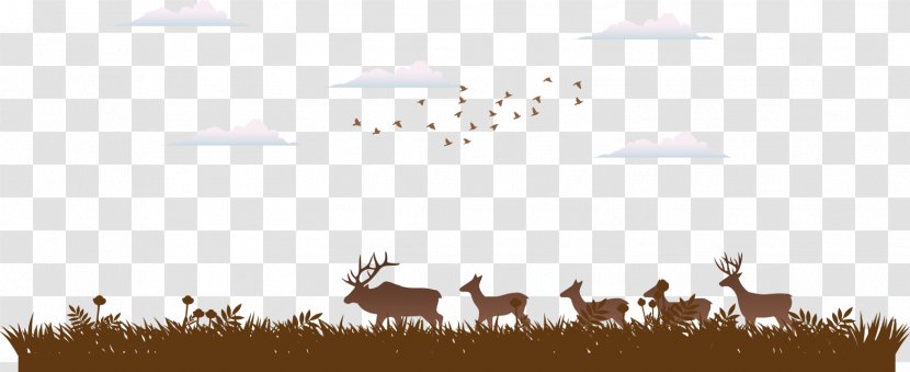 Text Brand Cartoon Illustration - Notebook - Deer Silhouettes Transparent PNG