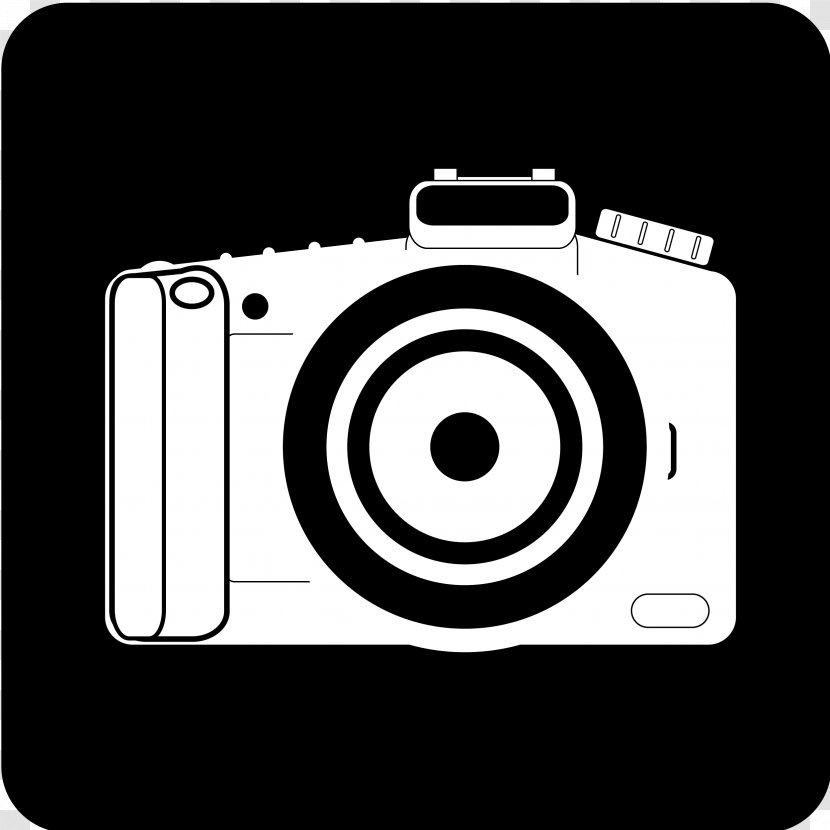 Camera Photography Black And White Clip Art - Lens Transparent PNG