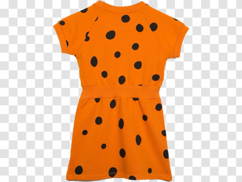 Polka Dot Shoulder Sleeve Dress - Orange - Dots Transparent PNG