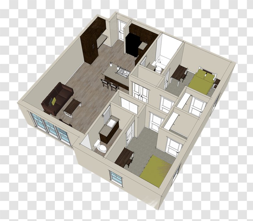 Apartment House Plan Floor Lynchburg - Roommate Transparent PNG