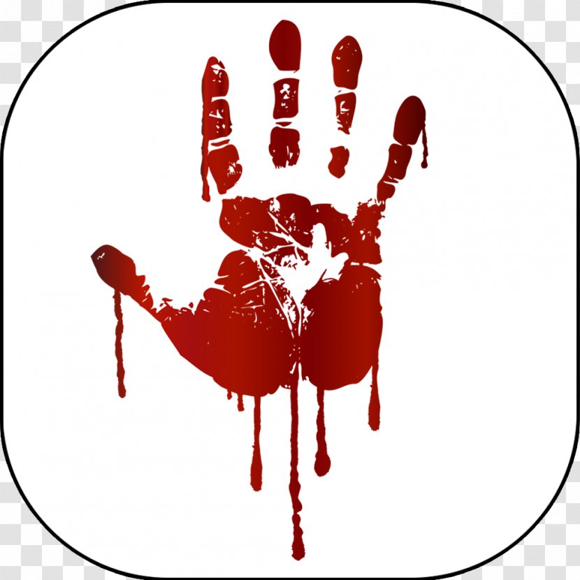 Printing Blood Hand - Heart - Scars Transparent PNG