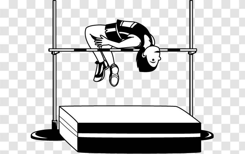 High Jump Track & Field Sport Jumping Clip Art - White - Athletics Transparent PNG