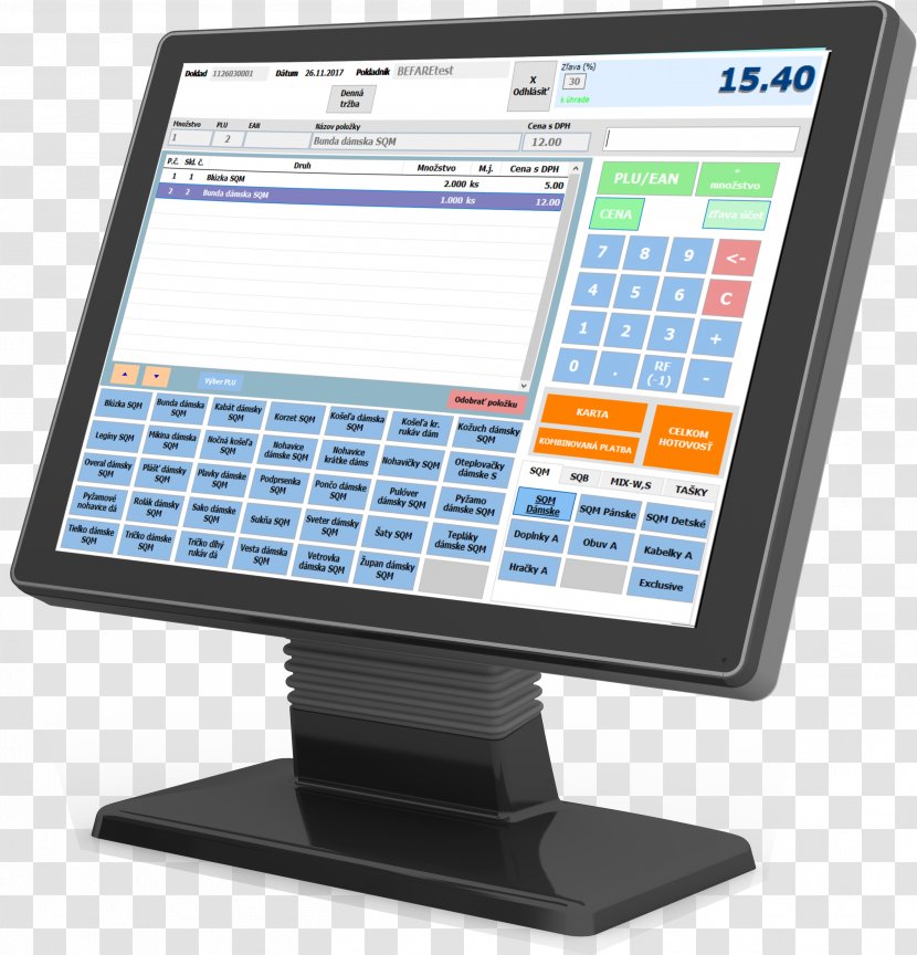Computer Monitors Software Output Device Monitor Accessory - Display - Cash Register Transparent PNG