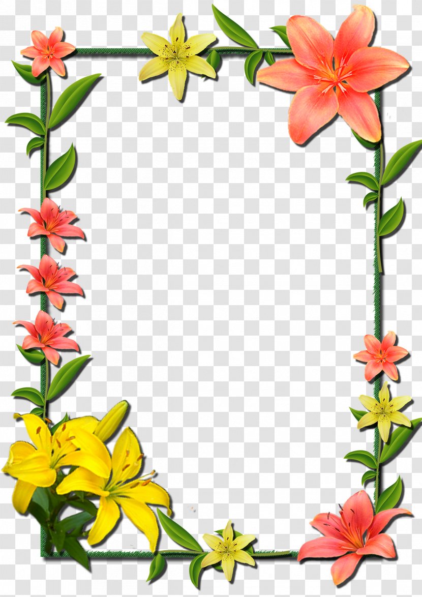 Borders And Frames Picture Flower Clip Art - Arranging - Frame Transparent PNG