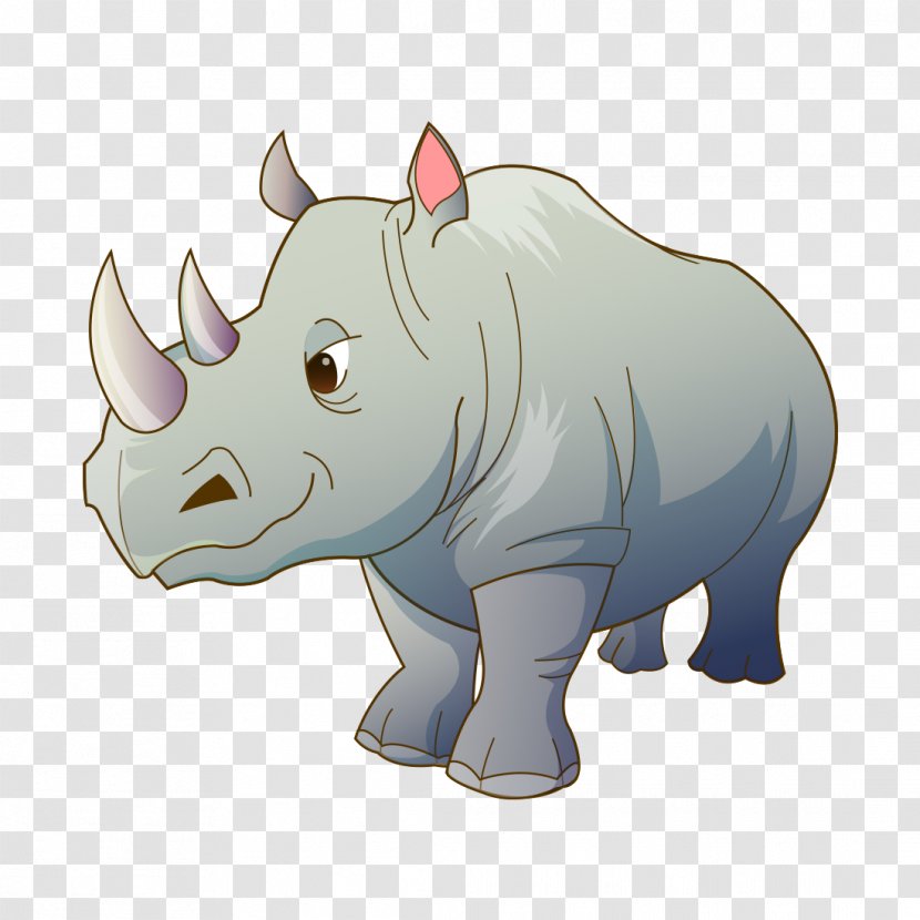 Rhinoceros Cartoon Image Clip Art - Snout - Angry Rhino Transparent PNG