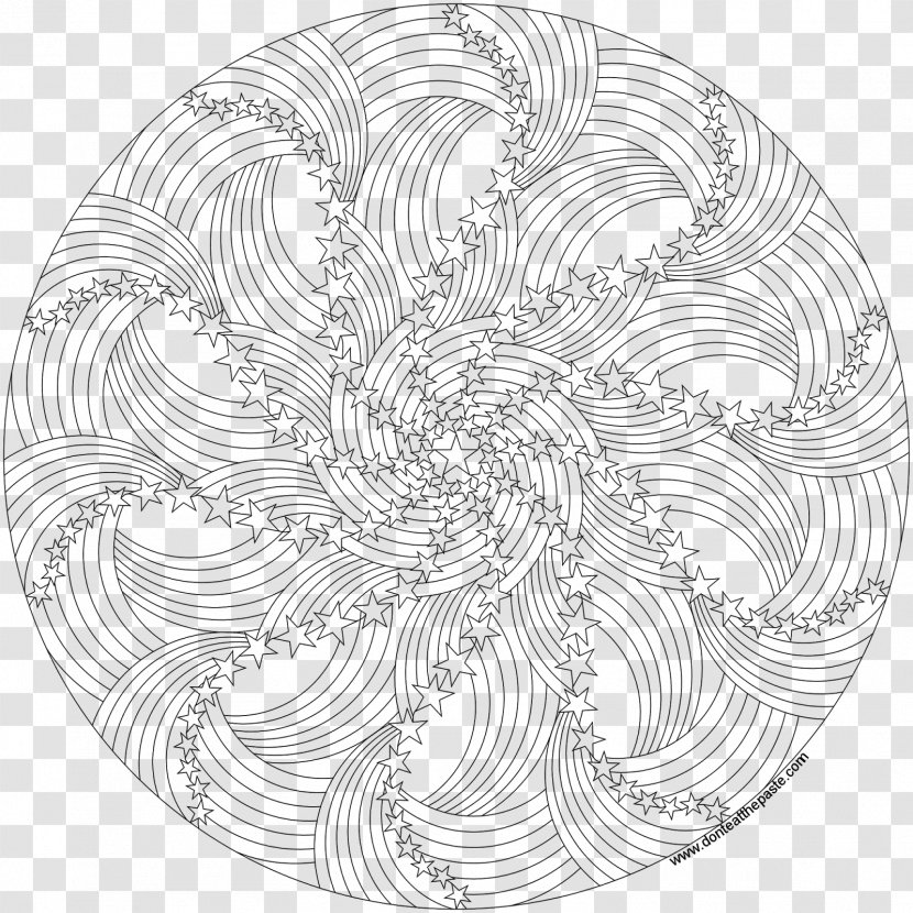 Coloring Book Mandala Drawing Adult - Pattern Transparent PNG