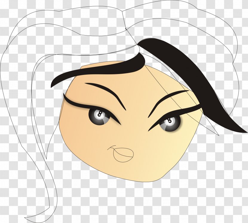 Eye Cheek Forehead Clip Art - Cartoon Transparent PNG