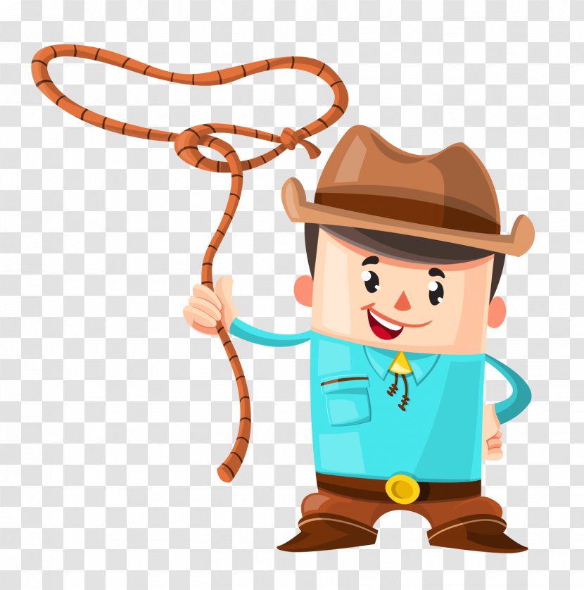 Cowboy Illustration - Headgear - Vector Transparent PNG