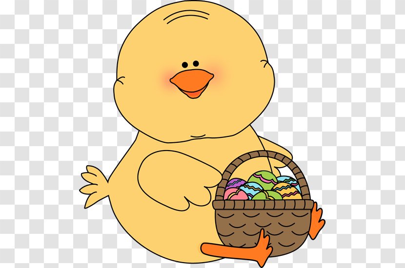 Easter Bunny Basket Clip Art - Smile - Duckling Border Cartoon Transparent PNG