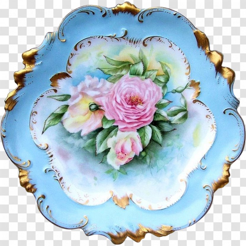 Porcelain Floral Design Flower - Rose Transparent PNG