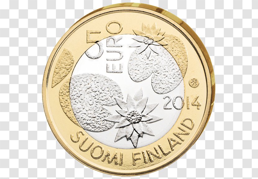 2 Euro Coin Finnish Coins Transparent PNG