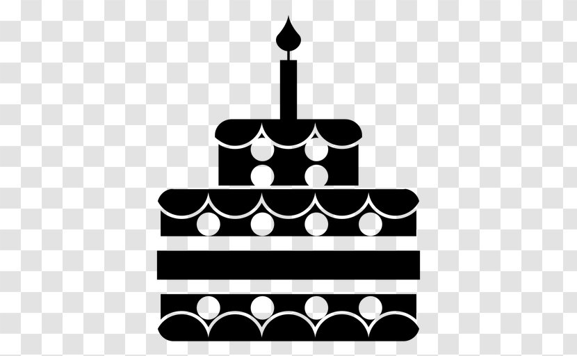 Birthday Cake Silhouette - Black Transparent PNG