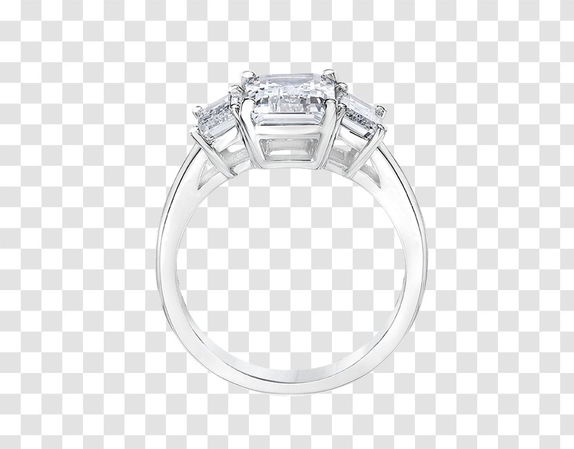 Ring Silver Product Design Body Jewellery Diamond - Emerald Cut Bridal Sets Transparent PNG