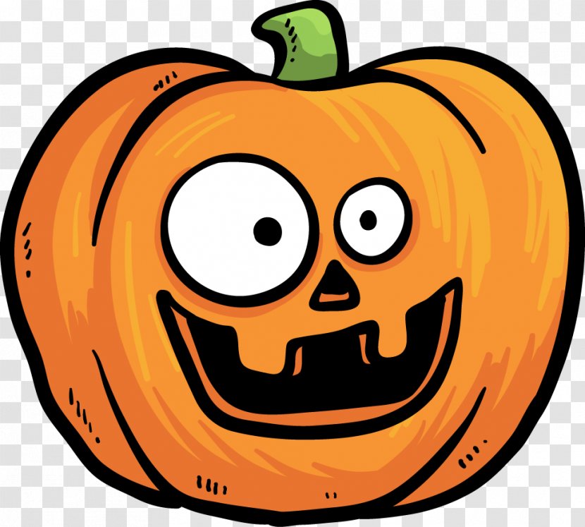 Pumpkin Halloween Jack-o'-lantern - Clip Art - Funny Head Expression Vector Material Transparent PNG