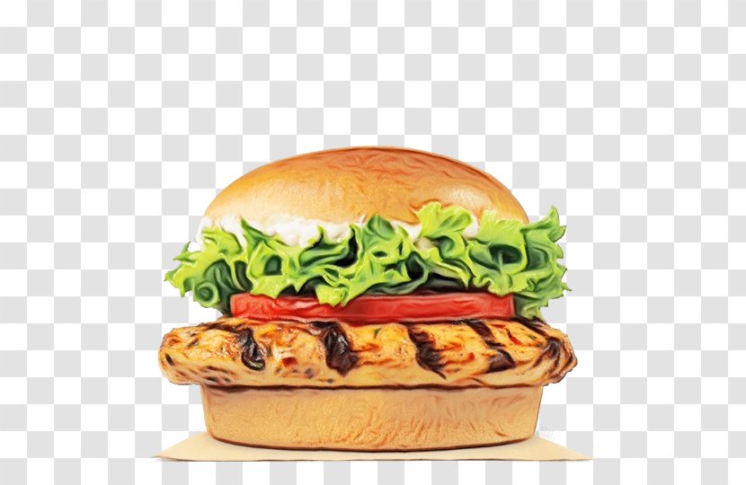 Junk Food Cartoon - Bun - Bacon Sandwich Salmon Burger Transparent PNG
