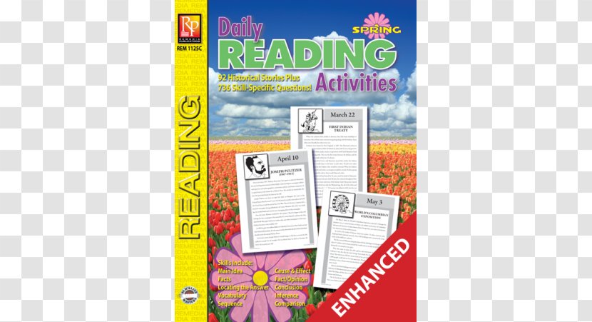Activity Book Reading Comprehension Paper - Nonfiction - Daily Activities Transparent PNG