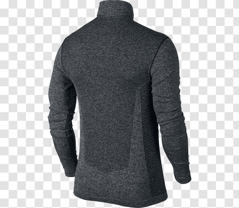 Sleeve Shoulder Product Wool Black M - Neck - Gray Zipper Transparent PNG