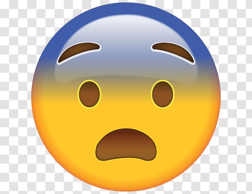 Emoji Sticker Emoticon Fear Screaming - Iphone Transparent PNG