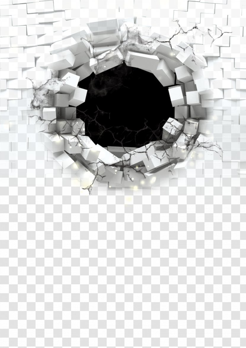 Wall Brick - Black - Bullet Holes Transparent PNG
