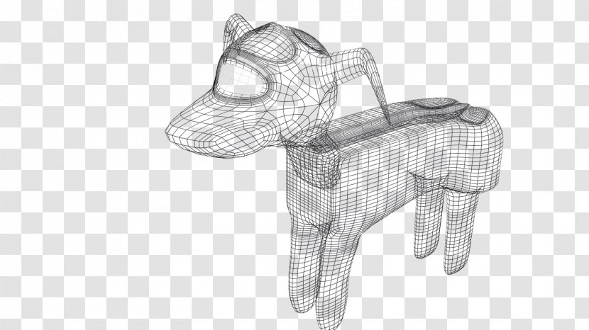 Finger Drawing White Pattern - Monochrome - Dog 3d Transparent PNG