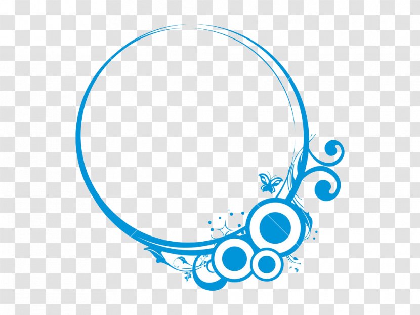 Picture Frame Circle - Blue Transparent PNG