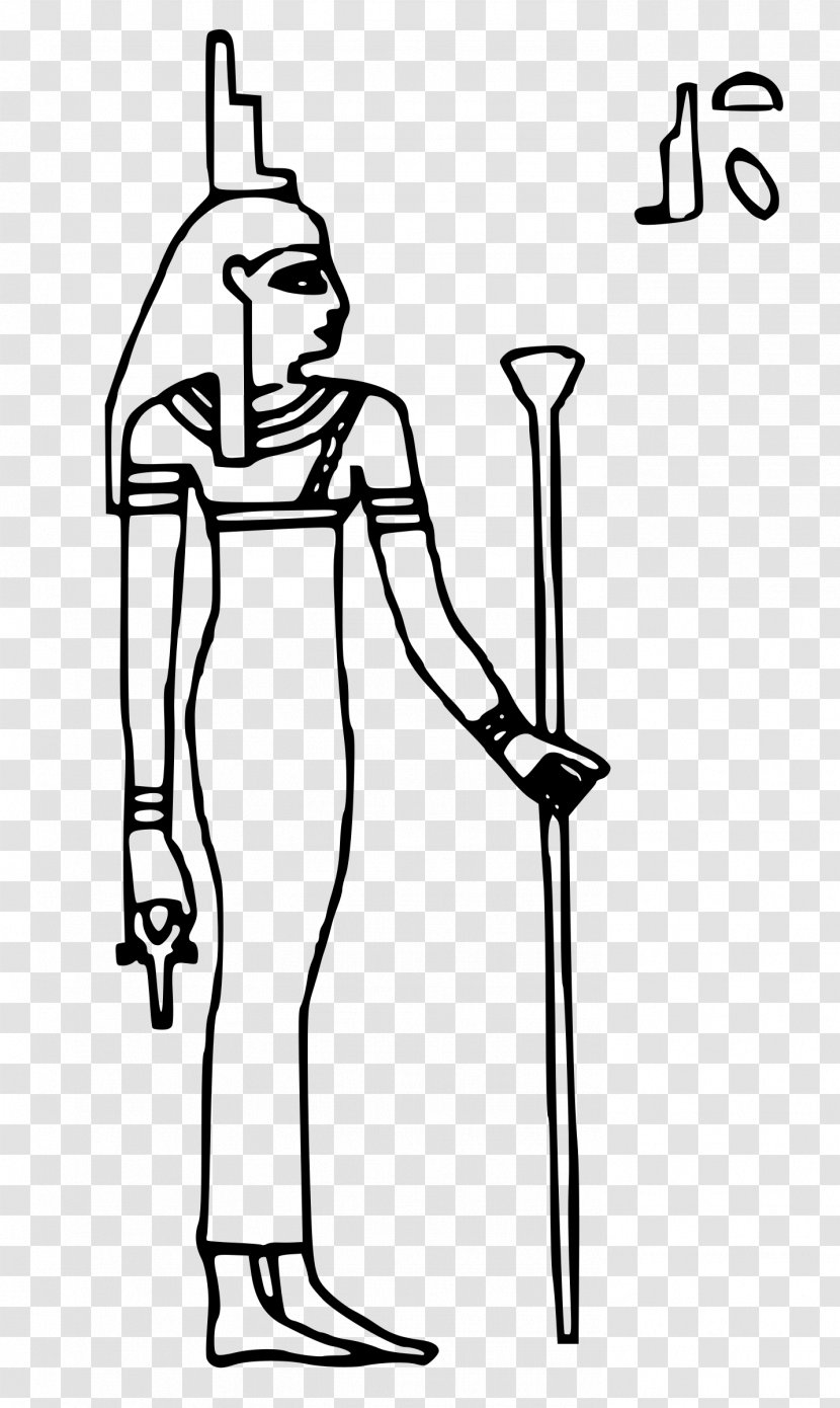 Ancient Egyptian Deities Isis Coloring Book Clip Art - Male Transparent PNG