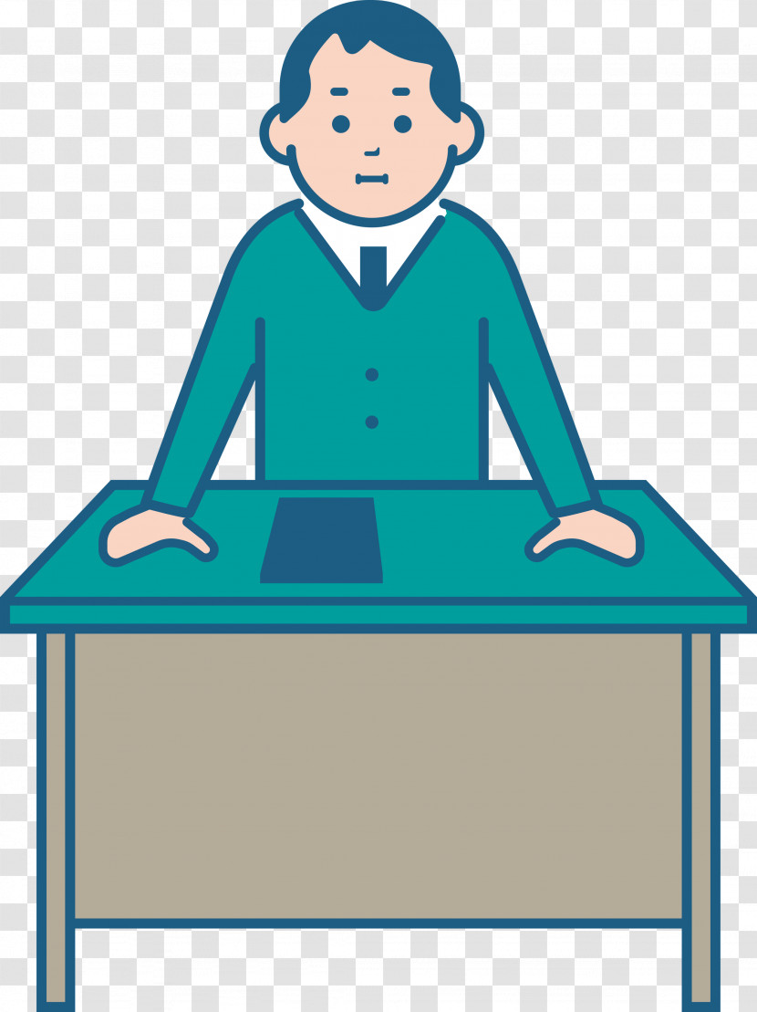 Teacher Desk Male Transparent PNG