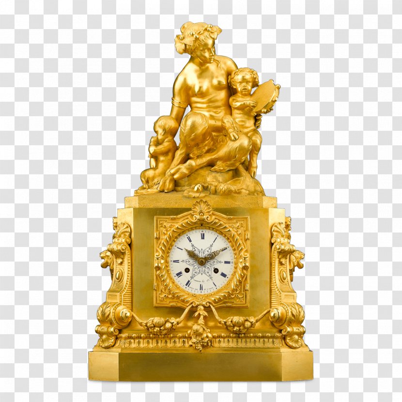 French Empire Mantel Clock Fireplace Antique - Figurine Transparent PNG