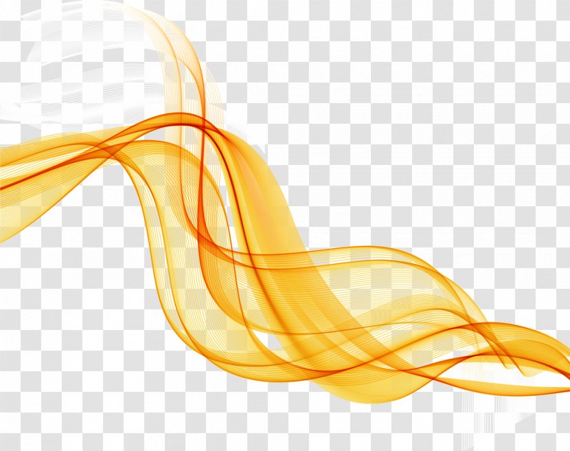 Line Curve Illustration - Orange - Yellow Ribbon Transparent PNG