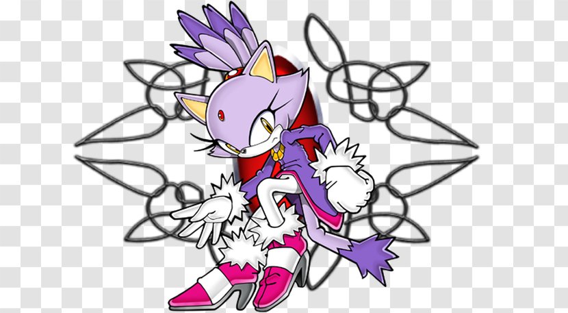 Sonic Adventure The Hedgehog Blaze Cat Rush Art - Heart - And Black Knight Rouge Transparent PNG