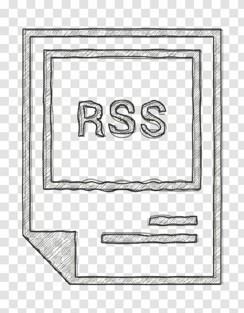 Extention Icon File Rss - Rectangle Line Art Transparent PNG