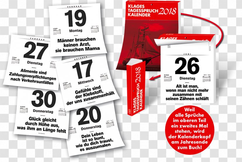 Saying Calendar Abreißkalender Keyword Tool Quotation - Label - Kalender 2018 Indonesia Transparent PNG