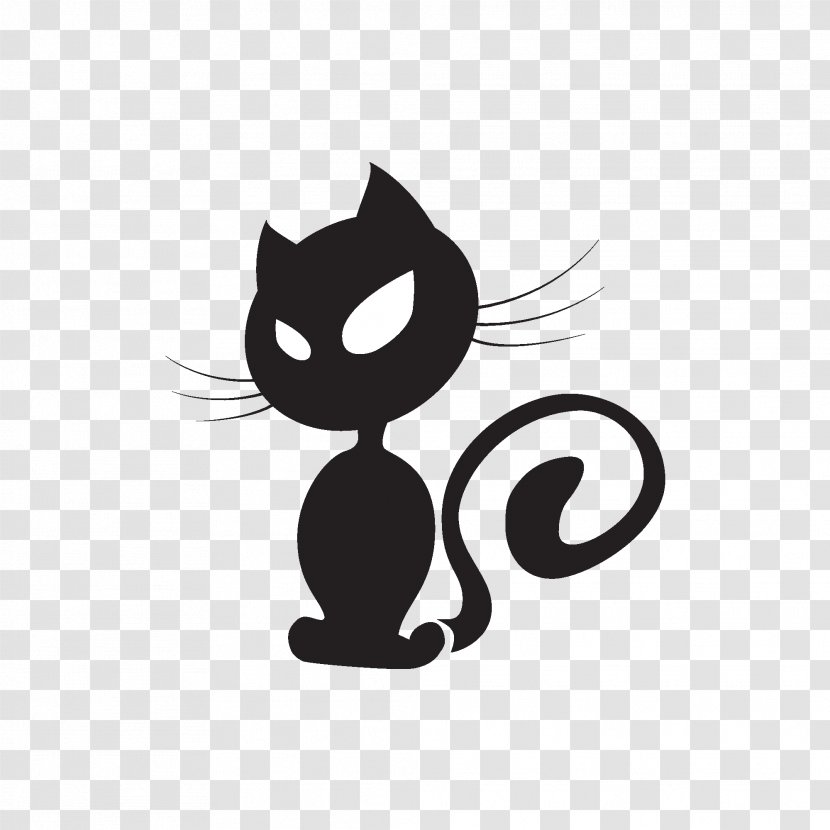 Kitten Whiskers Domestic Short-haired Cat Black - And White Transparent PNG
