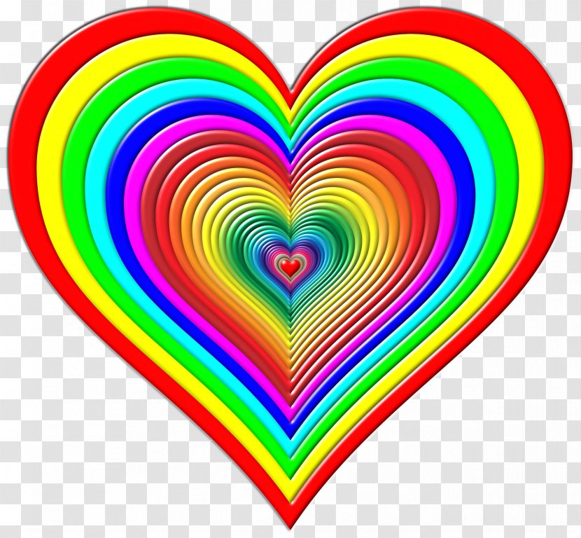 Rainbow Flag Heart Peace - Watercolor - Enhancement Transparent PNG