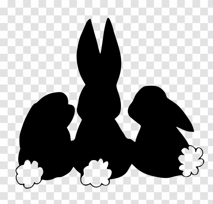 Easter Bunny Hare Domestic Rabbit Silhouette - Mammal Transparent PNG