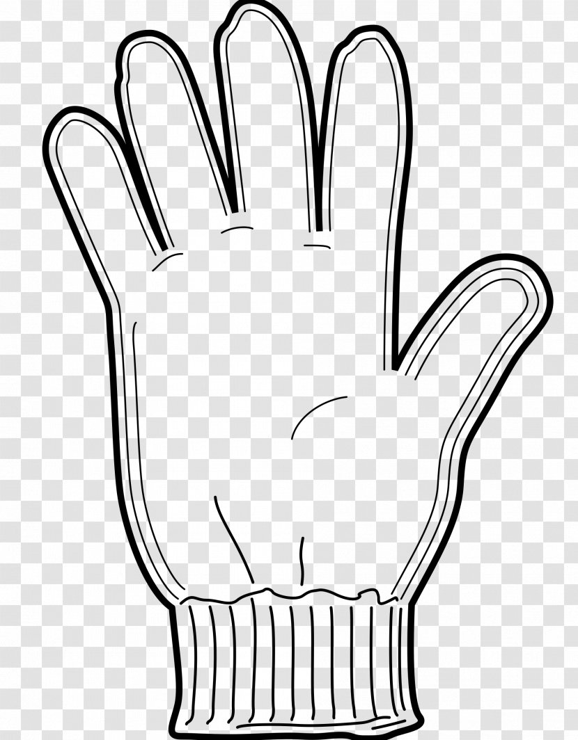 Coloring Book Glove Winter Clothing Clip Art - Hat - White Gloves Transparent PNG