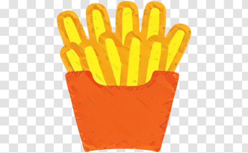 Yellow Background - French Fries - Finger Transparent PNG