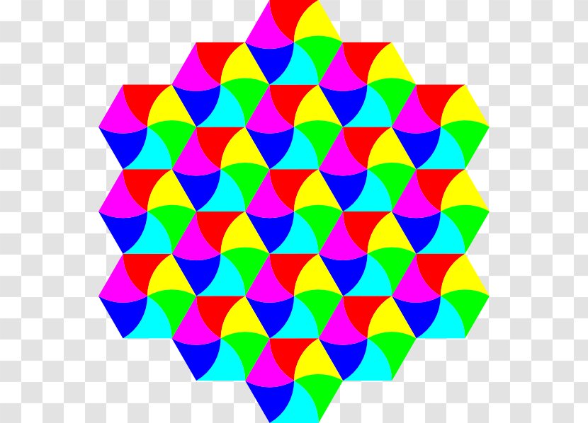 Tessellation Hexagonal Tiling Triangle Shape - Hexagon - Mosaic Pattern Transparent PNG