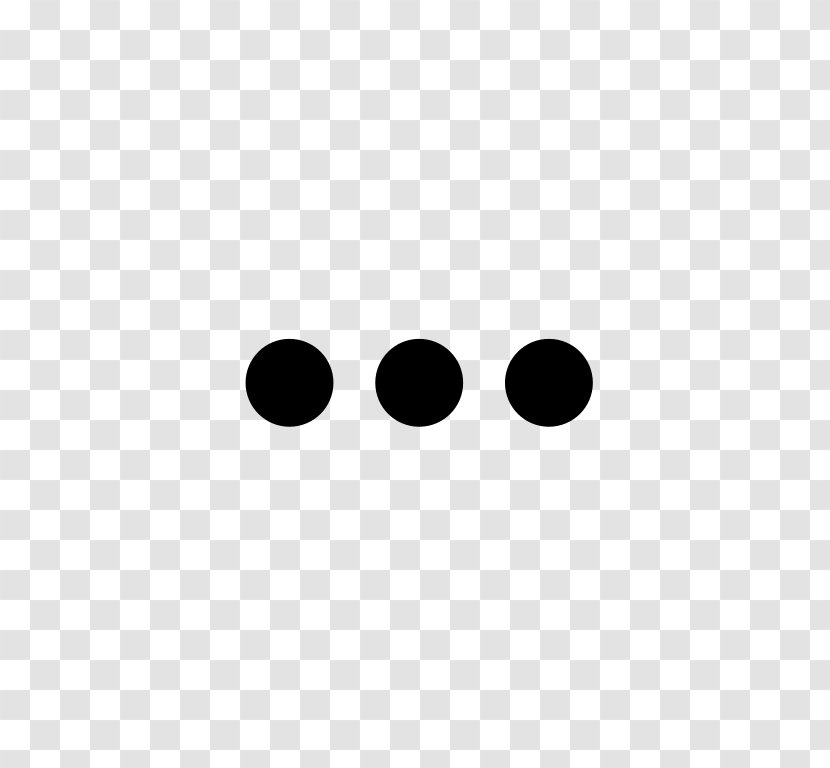 Ellipsis Hamburger Button User - Information - Black Dots Transparent PNG