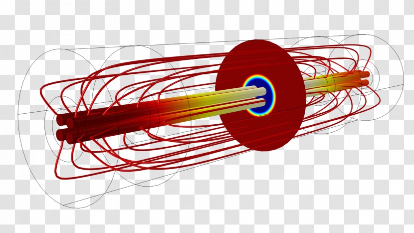 Induction Heating Heat Transfer COMSOL Multiphysics Wire - Simulation Transparent PNG