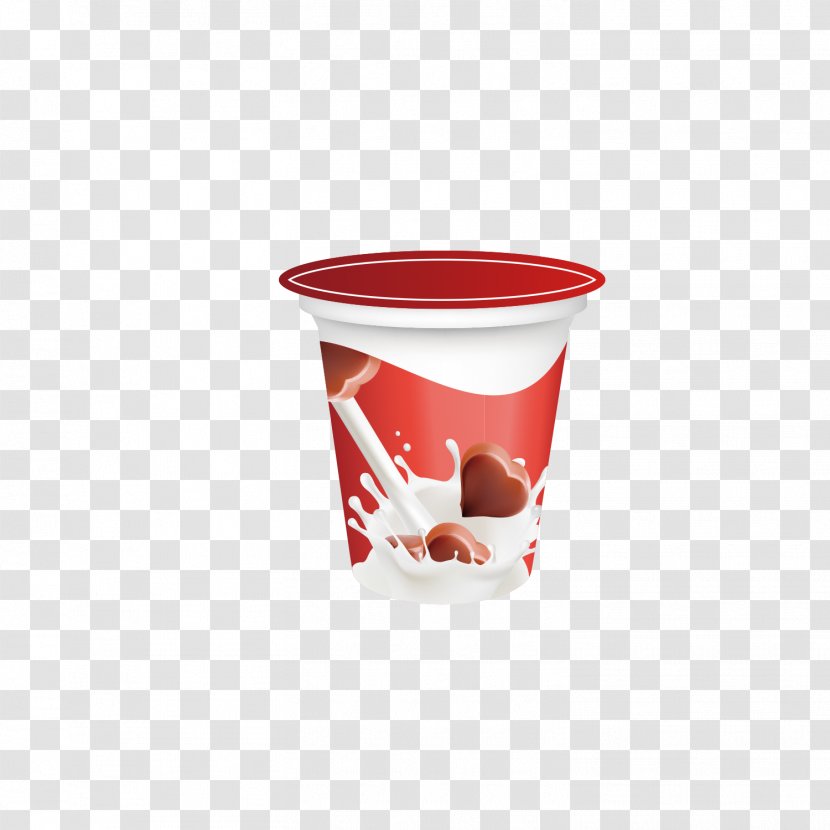 Milk Yogurt Cup Euclidean Vector - Vecteur - A Box Of Transparent PNG