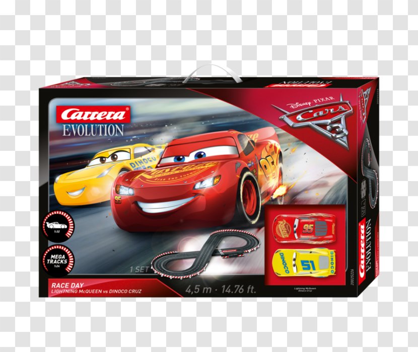 Lightning McQueen Cruz Ramirez Cars Carrera Racing - Race Car - Pixar Dinosaur Transparent PNG